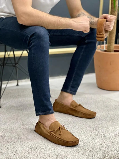 Lawson Brown Suede Loafers - Elegant Comfort for Every Occasion - BRABION