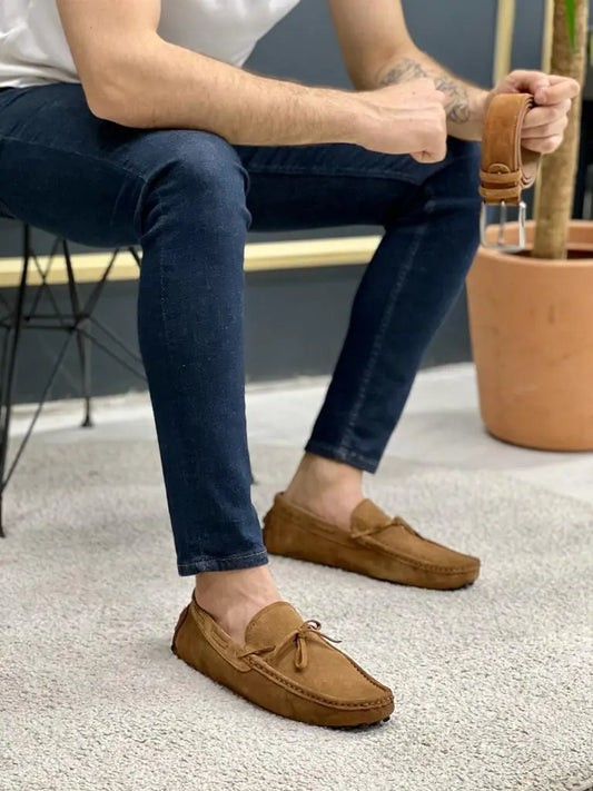 Lawson Brown Suede Loafers - Elegant Comfort for Every Occasion - BRABION