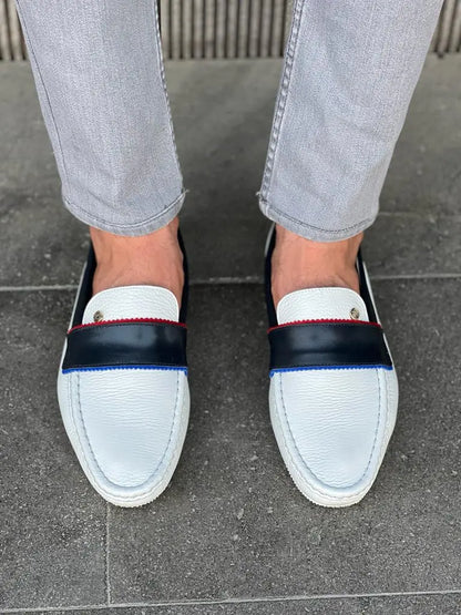 Lawson White Penny Loafers - Classic Elegance Meets Comfort - BRABION