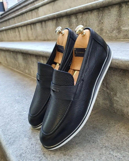 Bellingham Black Buckle Loafer - Classic Elegance and Comfort - BRABION