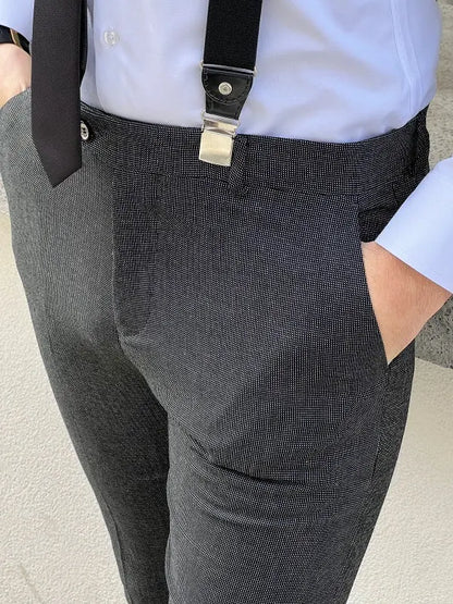 Rockford Dark Gray Slim Fit Cotton Pants: Ultimate Versatility for Any Occasion - BRABION