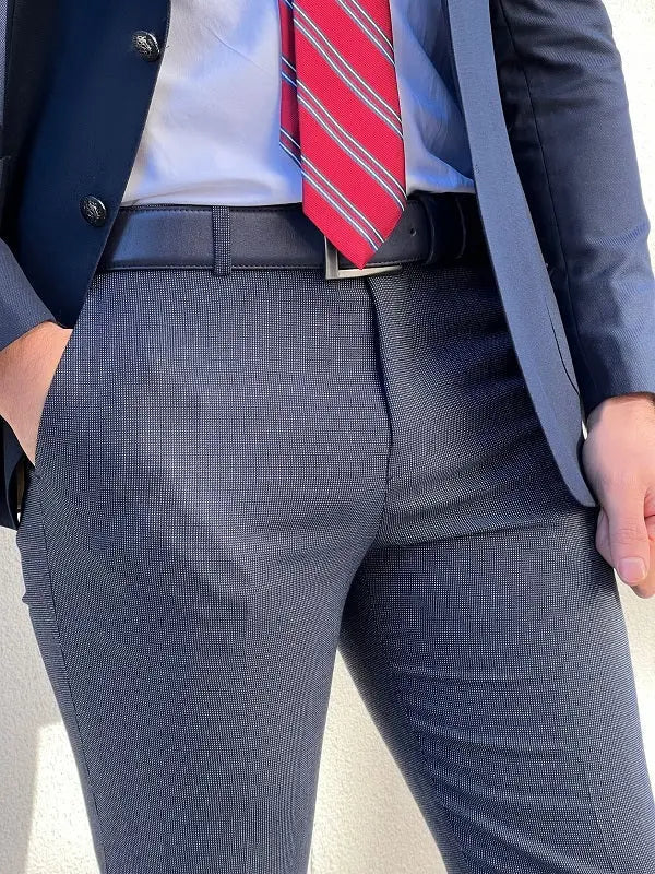 Rockford Blue Slim Fit Cotton Pants - Versatile Elegance for Every Occasion - BRABION