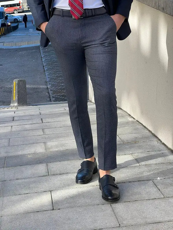 Rockford Blue Slim Fit Cotton Pants - Versatile Elegance for Every Occasion - BRABION