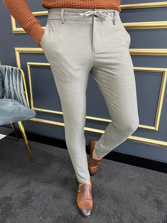 Avion Beige Slim Fit Laced Pants for Every Occasion - BRABION