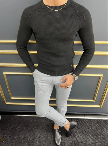Lawson Black Slim Fit Crewneck Sweater - BRABION