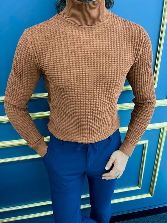Vince Camel Slim Fit Turtleneck Cotton Sweater - BRABION