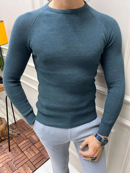 Lawson Teal Slim Fit Crewneck Sweater - BRABION