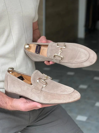 Tampa Beige Suede Loafers – Sophisticated Men’s Footwear - BRABION