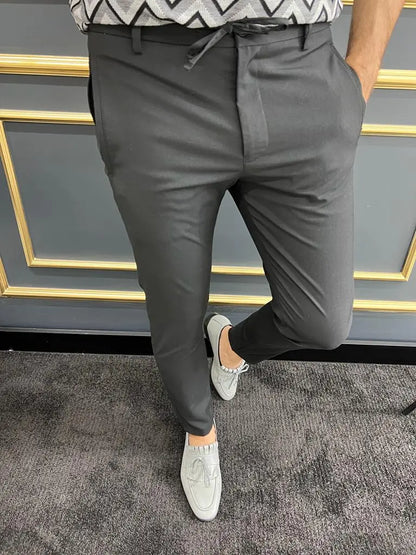 Tampa Black Slim Fit Laced Pants - BRABION