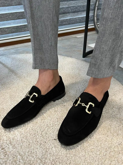 Tampa Black Suede Loafers - BRABION
