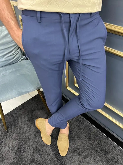 Tampa Blue Slim Fit Laced Pants - BRABION