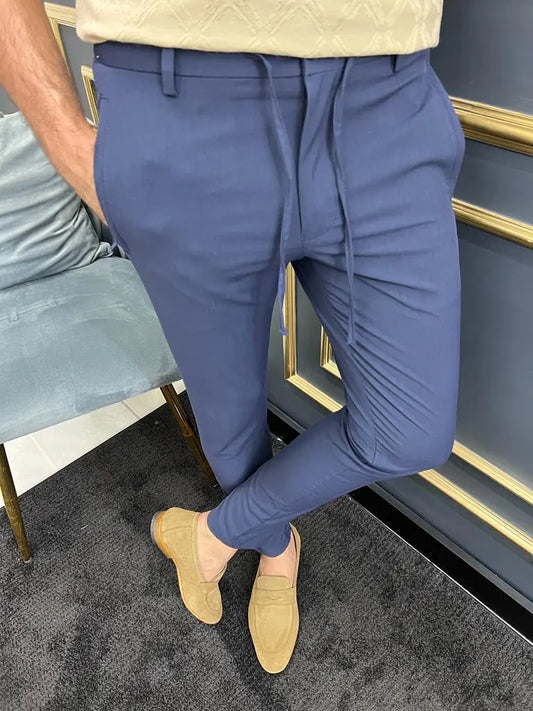 Tampa Blue Slim Fit Laced Pants - BRABION