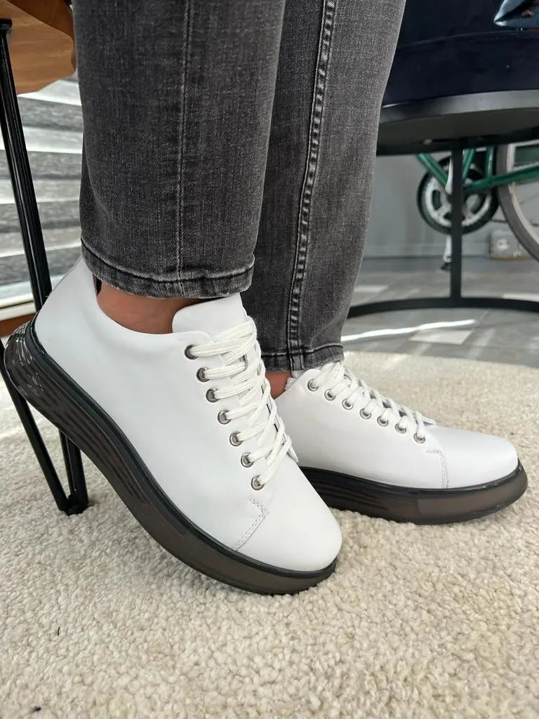 Tampa White High Top Sneakers - Elevate Your Style - BRABION