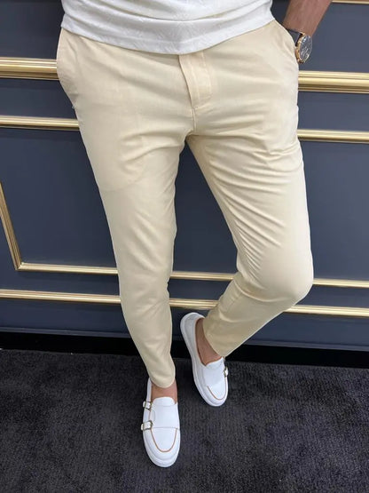 Tampa Yellow Slim Fit Cotton Pants - BRABION