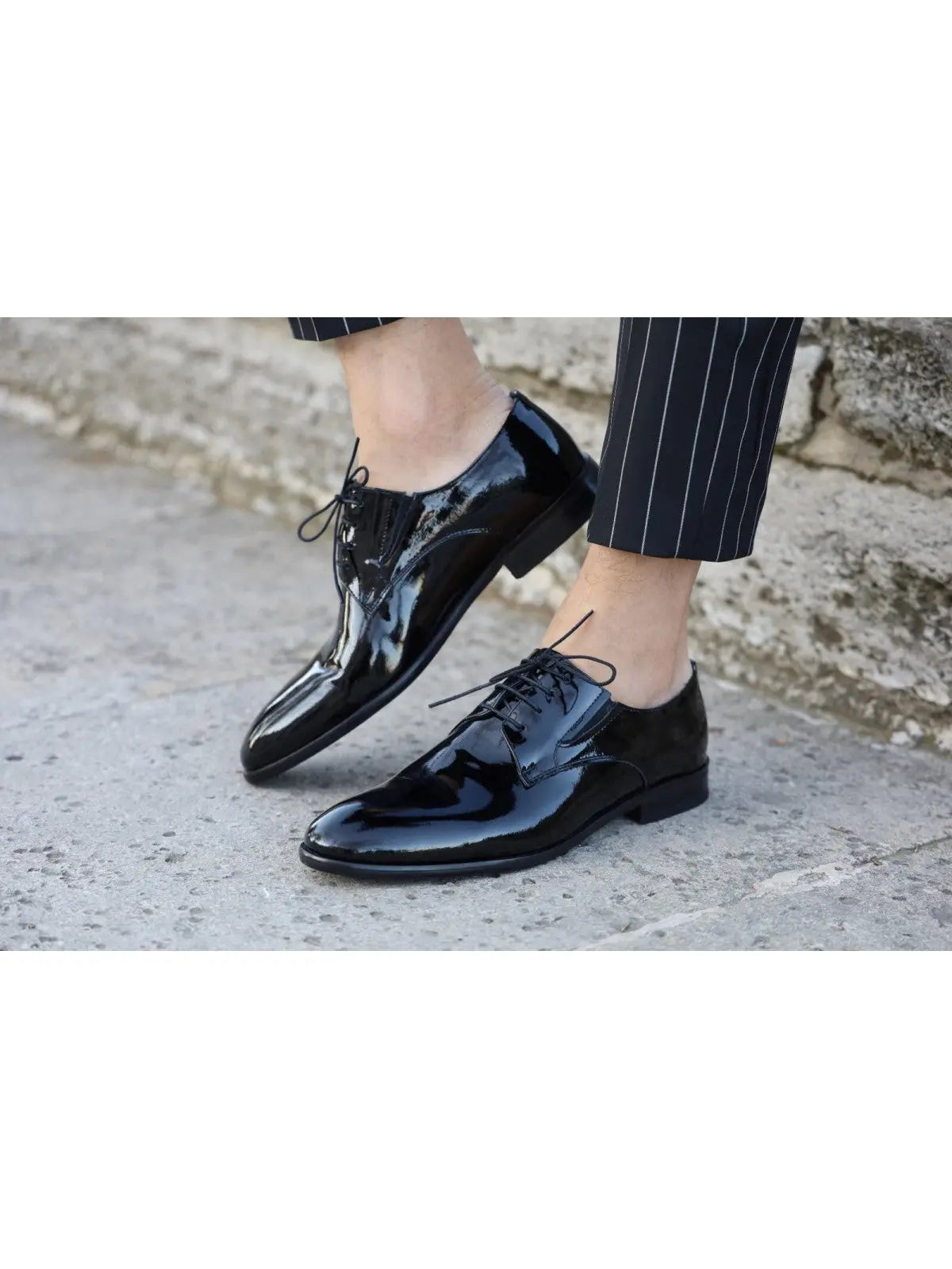 Ferrar Black Classic Leather Shoes - BRABION