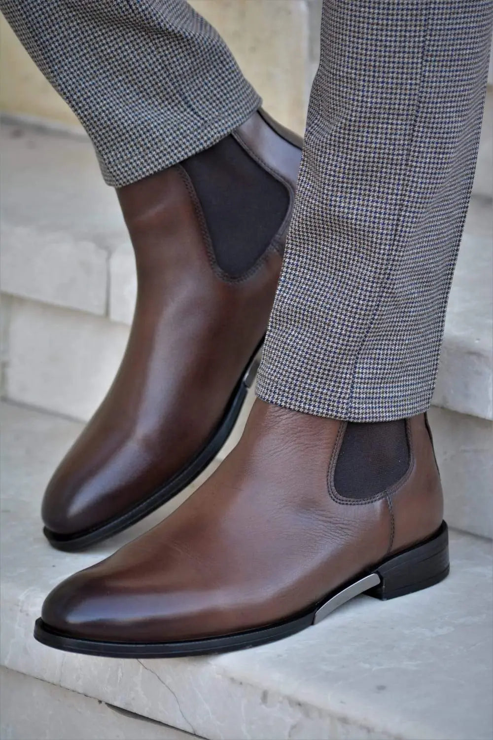 Vicenza Calf Leather Boots in Brown - Elevate Your Style - BRABION