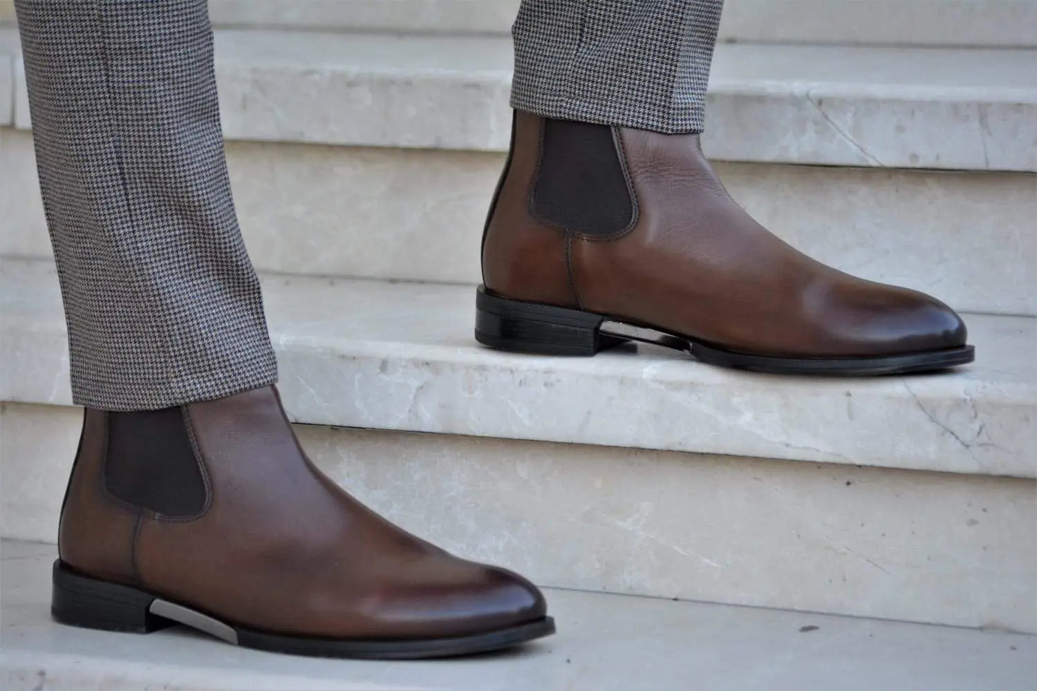 Vicenza Calf Leather Boots in Brown - Elevate Your Style - BRABION