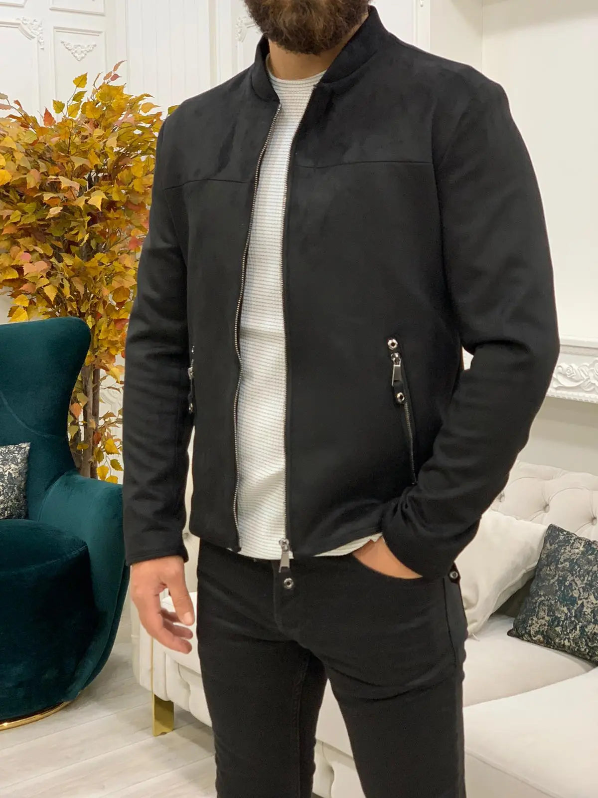 Bari Slim Fit Black Jacket - BRABION