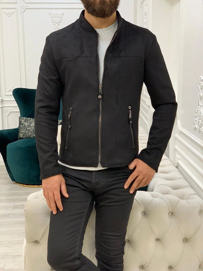 Bari Slim Fit Black Jacket - BRABION