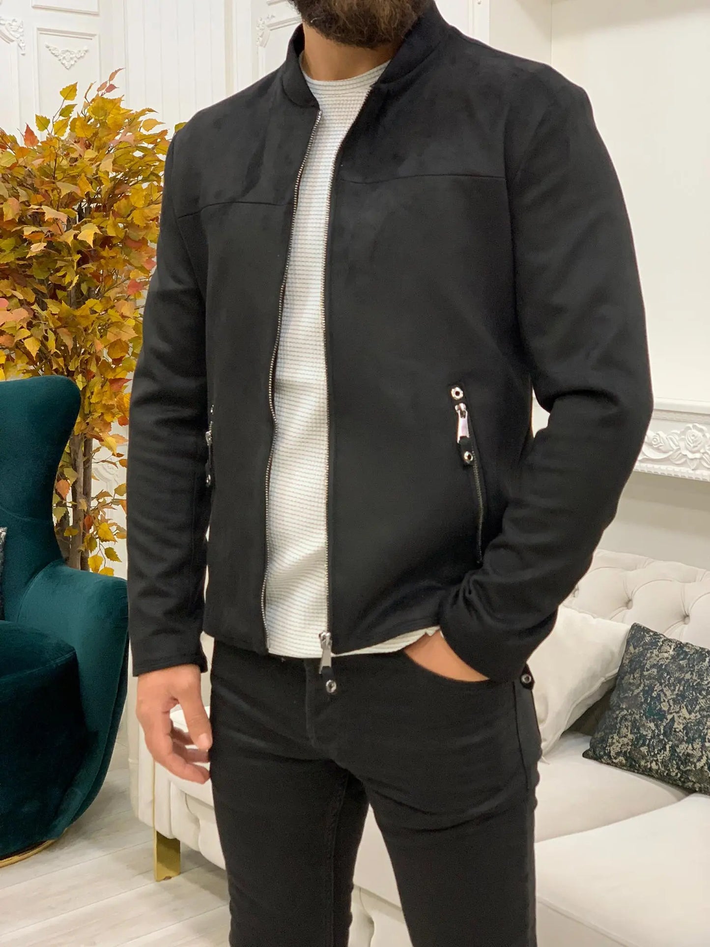 Bari Slim Fit Black Jacket - BRABION