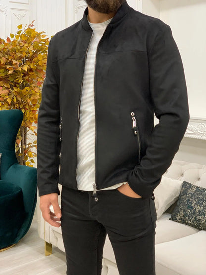 Bari Slim Fit Black Jacket - BRABION