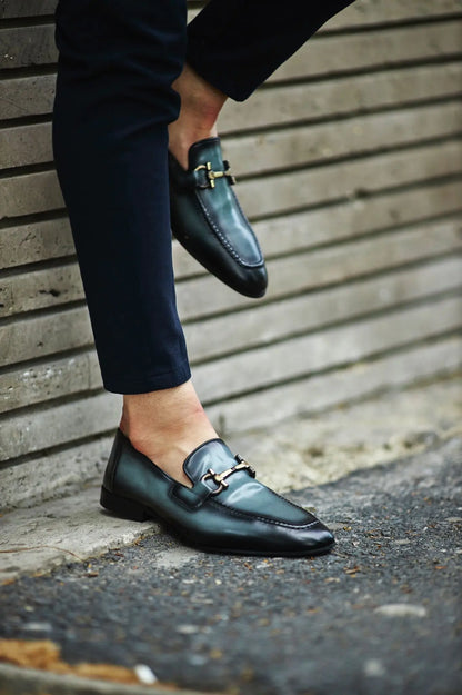 Louis Black Special Edition Neolite Buckle Loafer – Ultimate Elegance for Every Occasion - BRABION