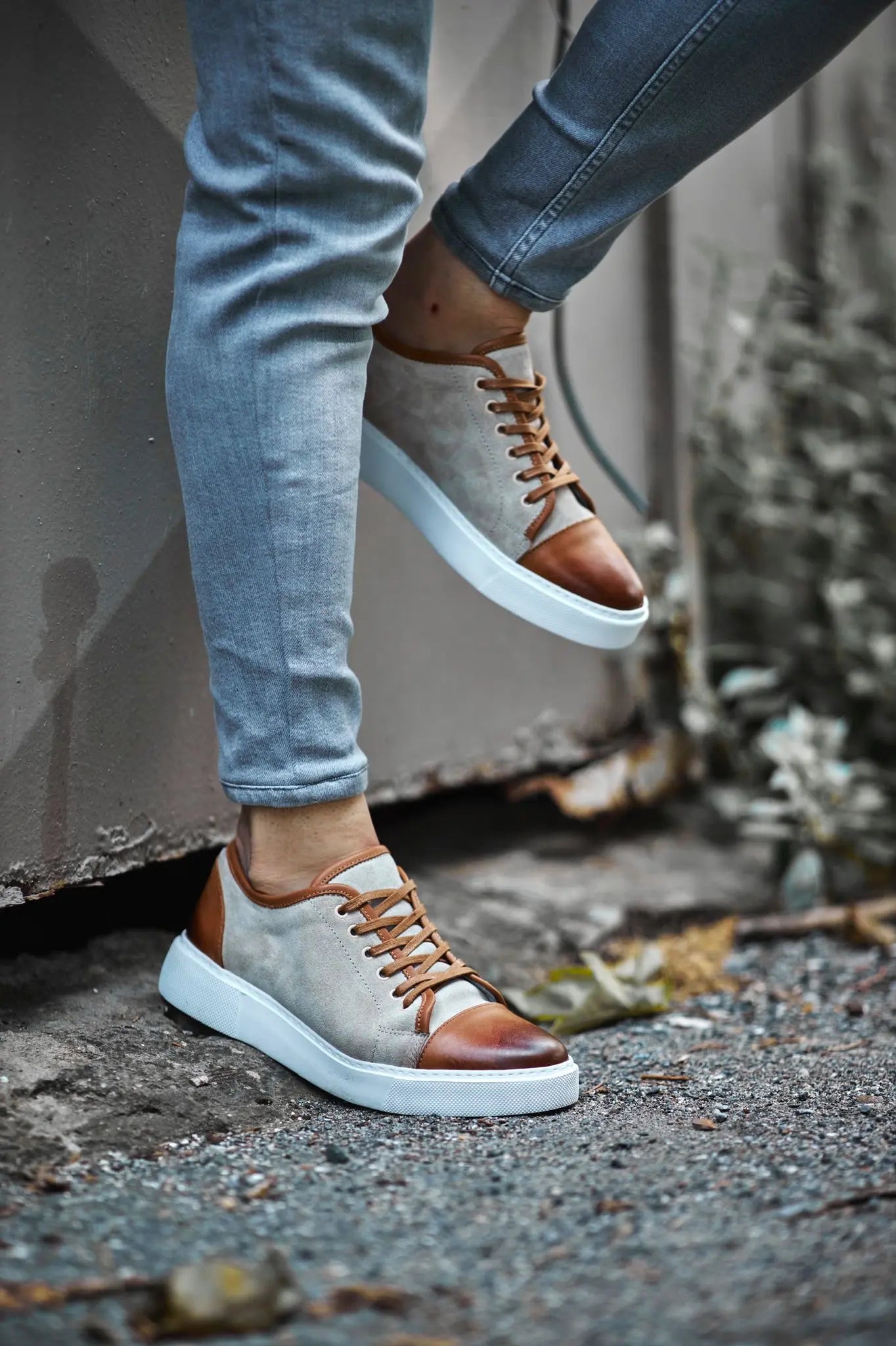 Prince Eva Sole Leather Beige Sneakers - Versatile Elegance for Every Occasion - BRABION