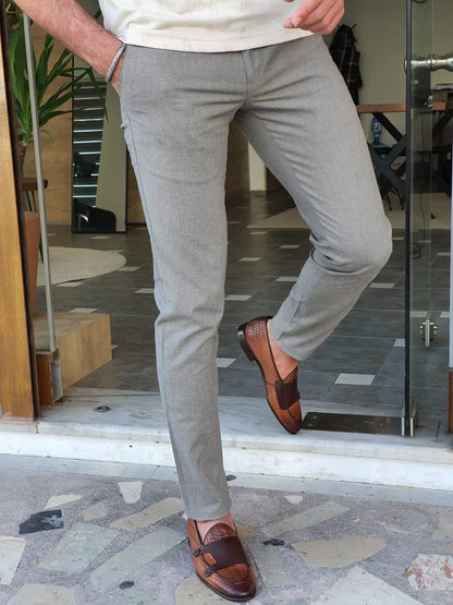 Bristol Light Brown Slim Fit Cotton Pants for Every Occasion - BRABION