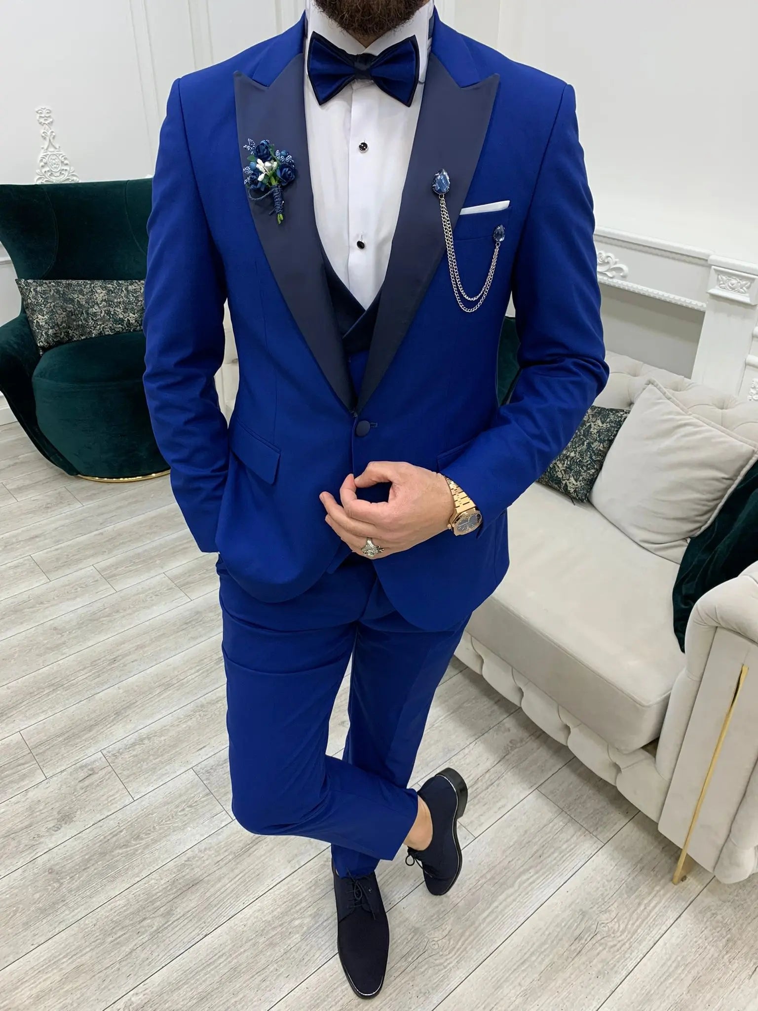 Perris Sax Slim Fit Tuxedo - BRABION