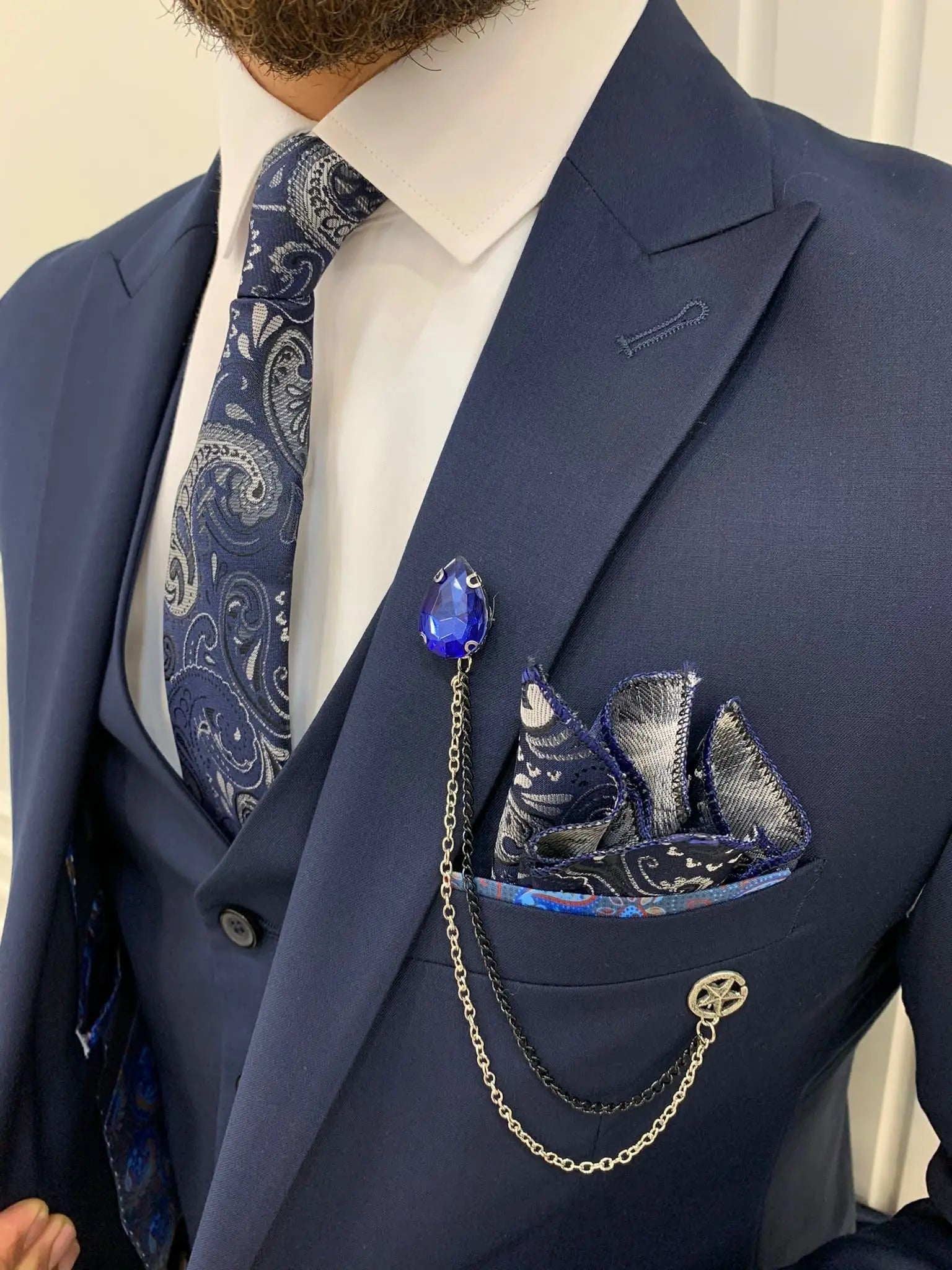 Lance Blue Slim Fit Suit - Elevate Your Wardrobe BOJONI