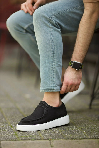 Vince Eva Sole Lace Detail Casual Black Sneakers - BRABION