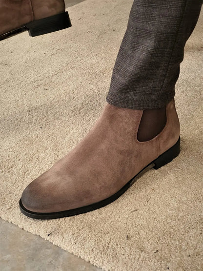 Torino Mink Suede Chelsea Boots - Timeless Elegance and Comfort - BRABION