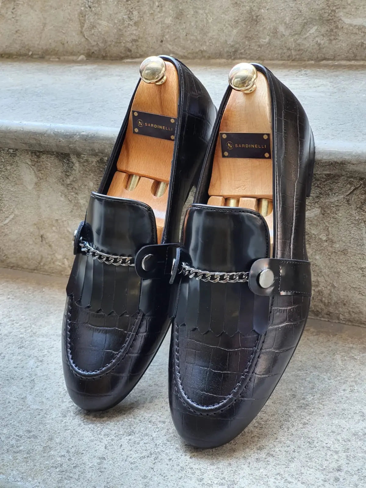Reno Black Kilt Loafers - BRABION