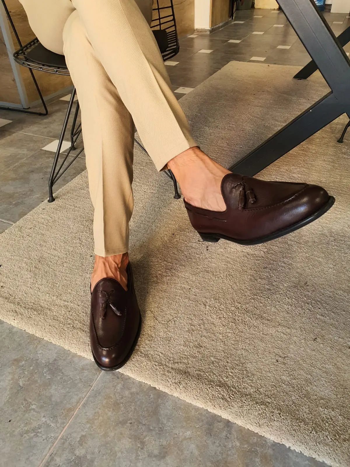 Torino Tassel Brown Loafers – Timeless Elegance in Leather - BRABION