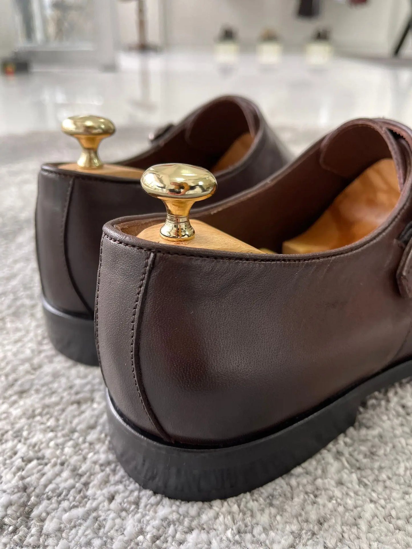 Remy Brown Double Monk Straps - Elegant Leather Shoes for Every Occasion - BRABION