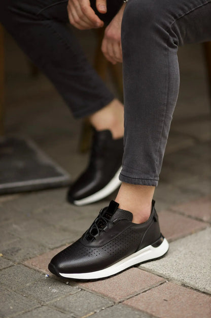 Romeo Eva Sole Black Sneakers - Elegance Meets Comfort - BRABION