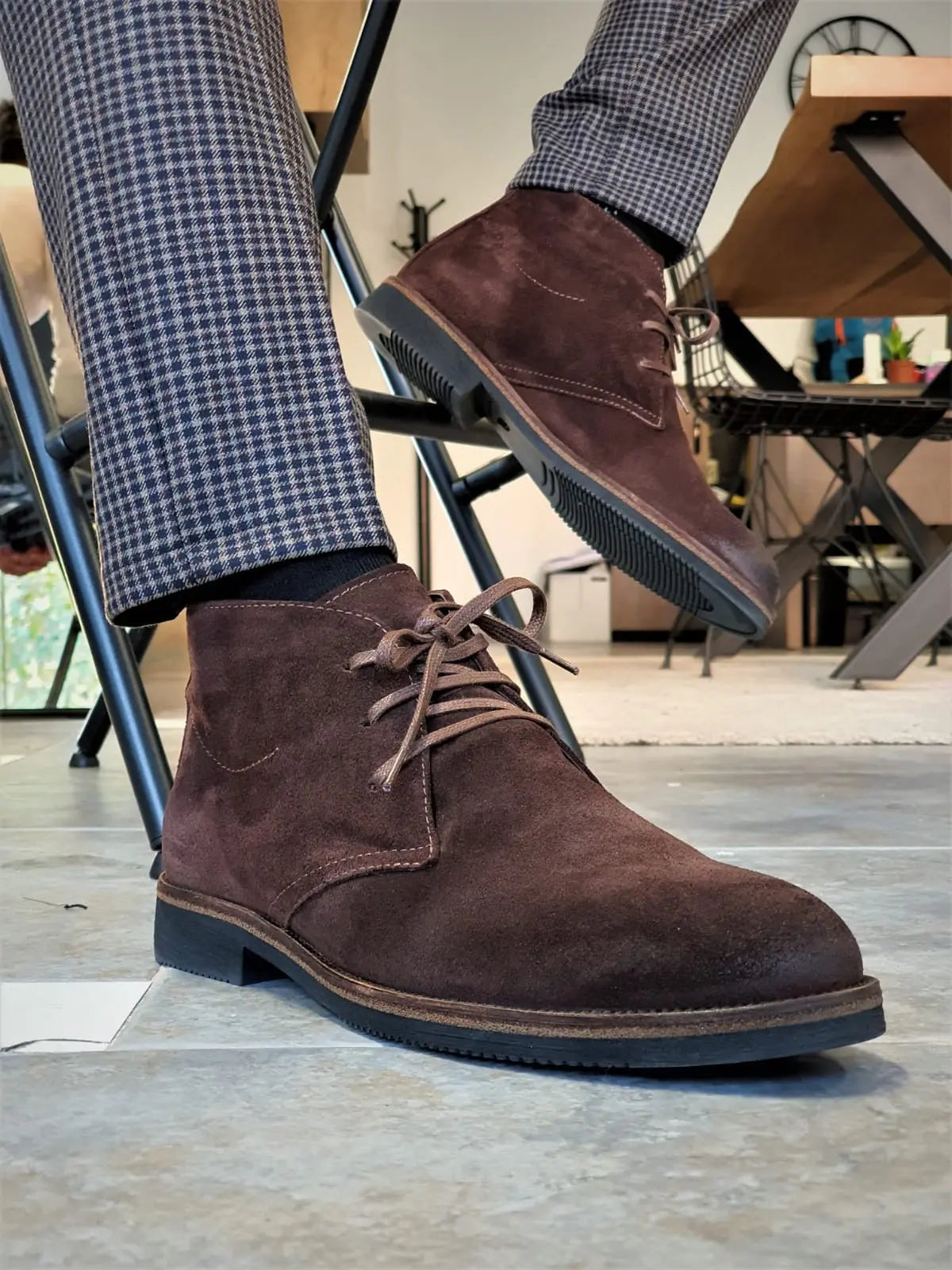 Torino Brown Suede Chukka Boots - BRABION