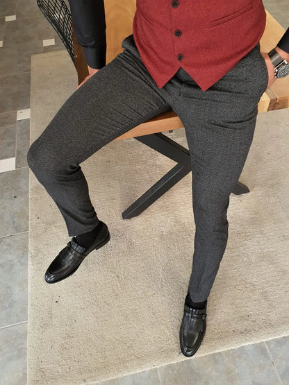 Men's Claret Red Slim Fit Suit – Elegant Versatility for Every Occasion BOJONI
