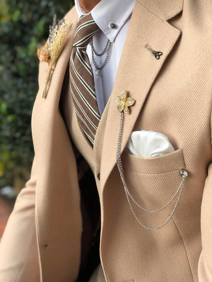 Multi Slim-Fit Suit Vest Beige for Effortless Elegance BOJONI
