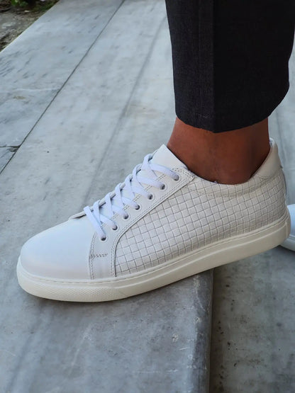 Montreal White Low-Top Sneakers - BRABION