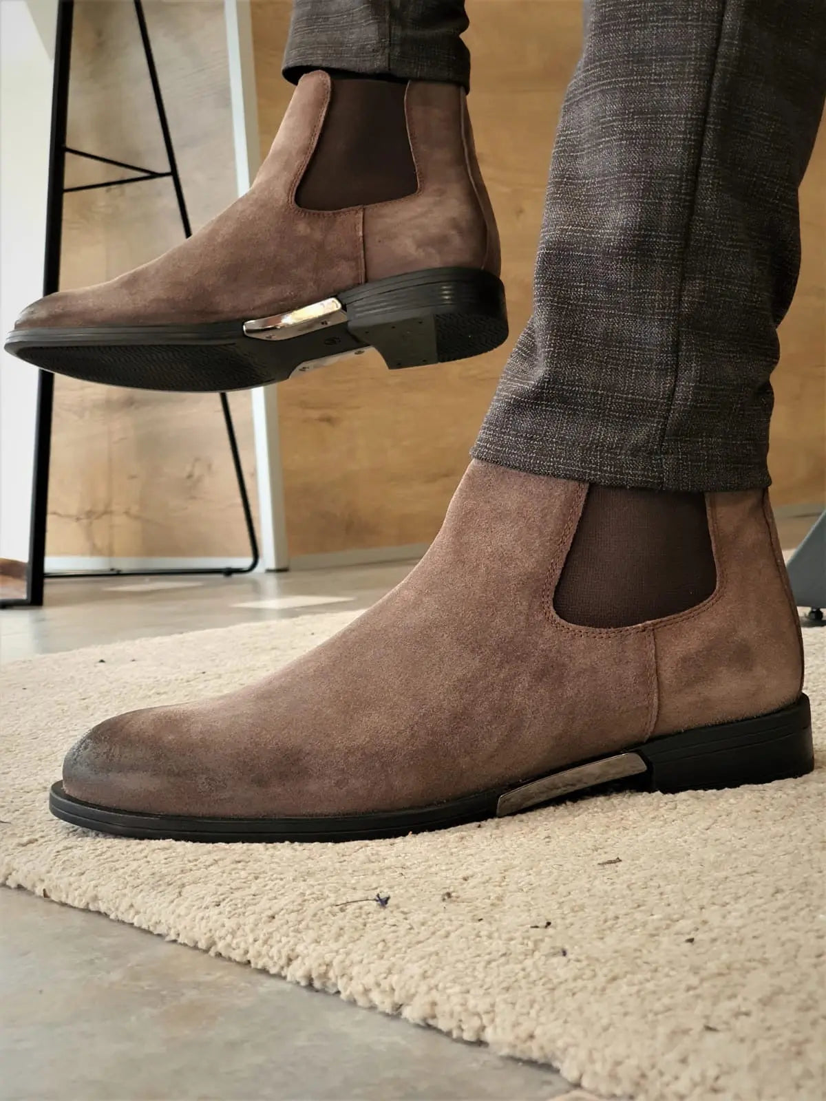 Torino Mink Suede Chelsea Boots - Timeless Elegance and Comfort - BRABION