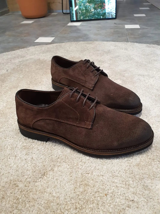 Stefano Brown Suede Derbys: Sophisticated Footwear for Every Occasion - BRABION