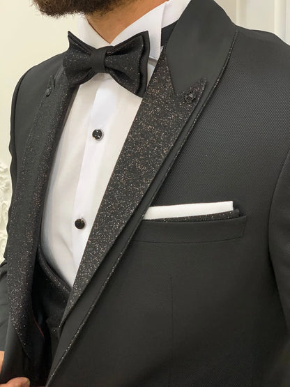 Bethesda Black Shawl Lapel Tuxedo: Timeless Elegance for Formal Occasions - BRABION
