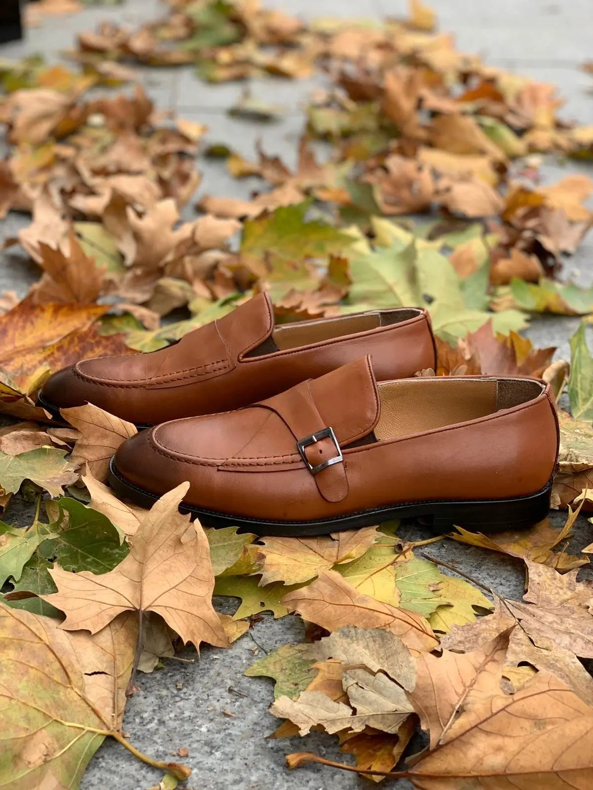 Stanoss Tan Buckle Shoes for Every Occasion - BRABION