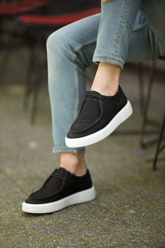 Vince Eva Sole Lace Detail Casual Black Sneakers - BRABION