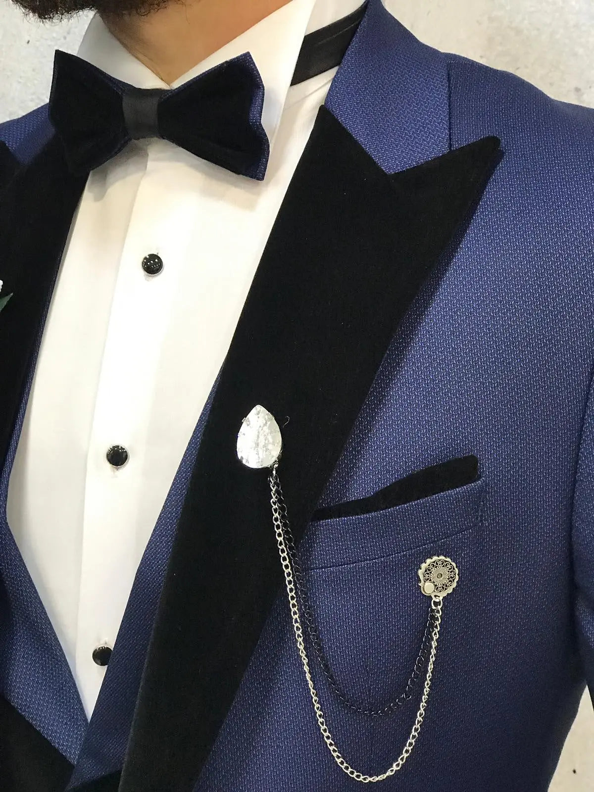 Bergamo Parliament Blue Tuxedo - The Epitome of Elegance - BRABION