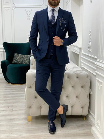 Lance Blue Slim Fit Suit - Elevate Your Wardrobe BOJONI