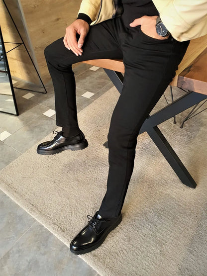 Clemson Black Slim Fit Lycra Jeans - BRABION