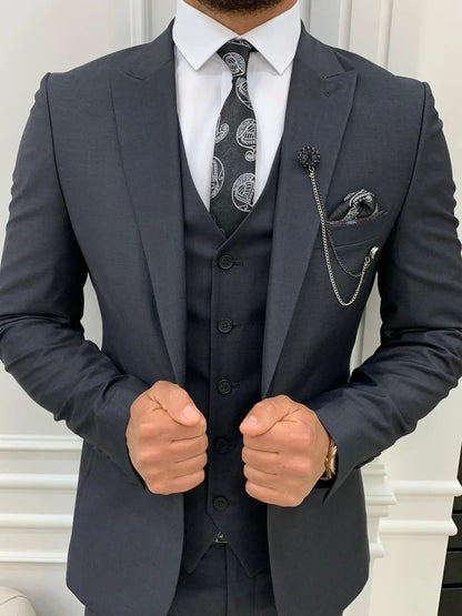 Lance Gray Slim Fit Suit - The Perfect Blend of Style and Comfort BOJONI