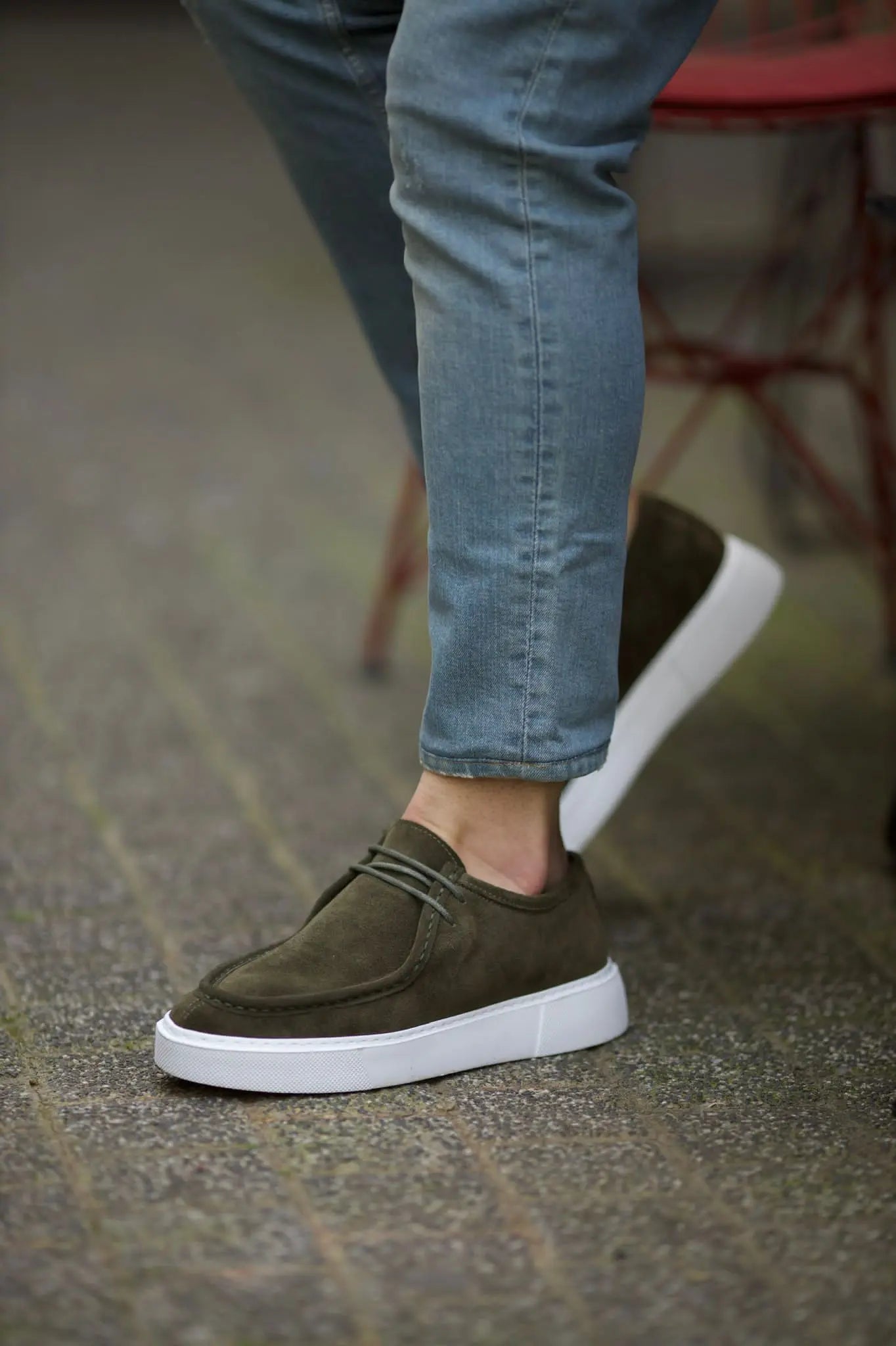 Vince Eva Sole Lace Detail Casual Shoes in Green - BRABION